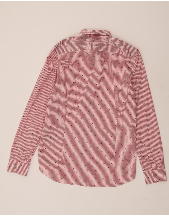 Camicia da uomo TED BAKER taglia 3 cotone gessato rosso medio