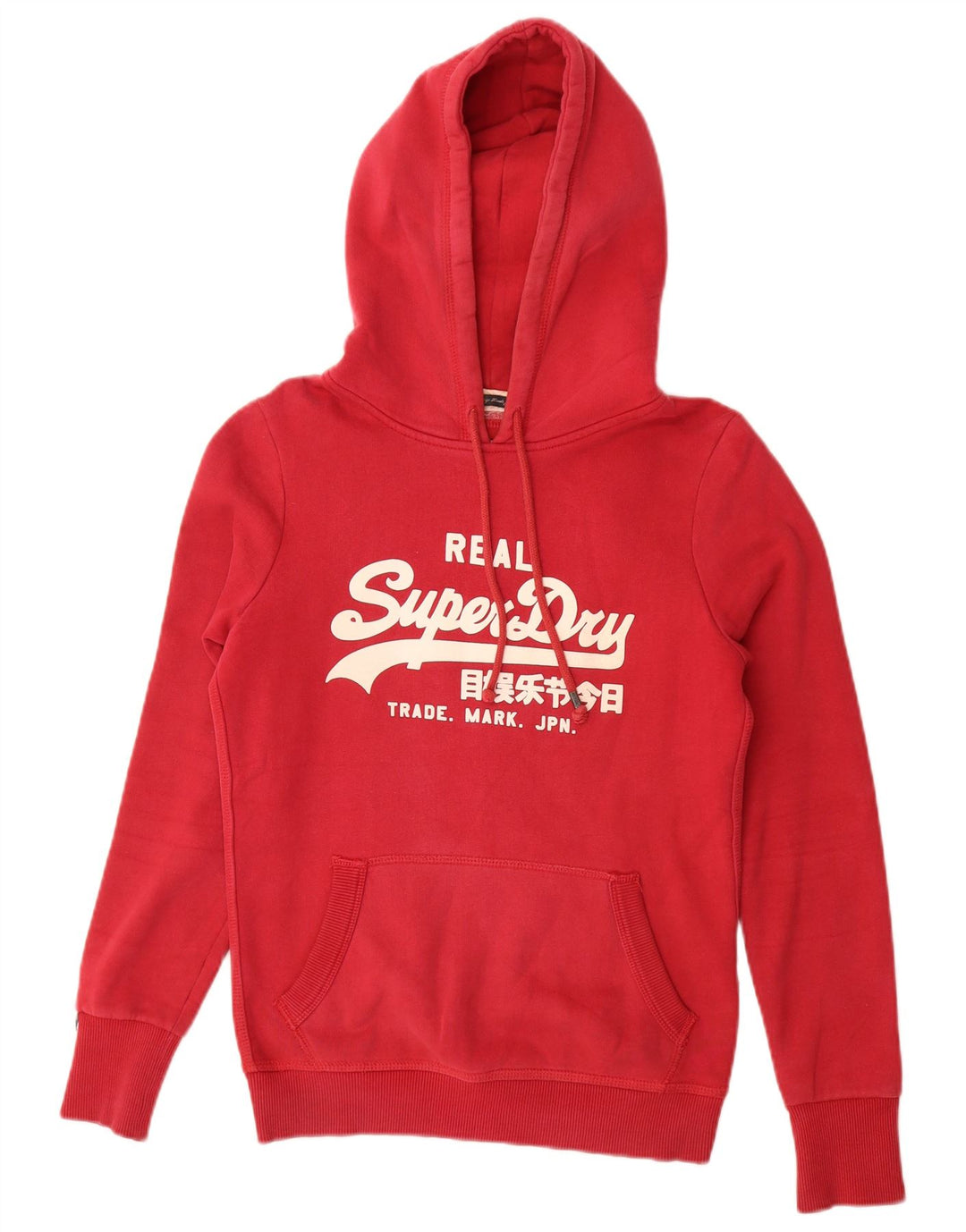 Maglione con cappuccio grafico da uomo Superdry piccolo in cotone rosso