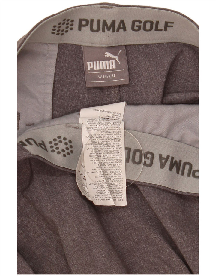 Pantaloni casual slim da uomo Puma W34 L36 poliestere grigio