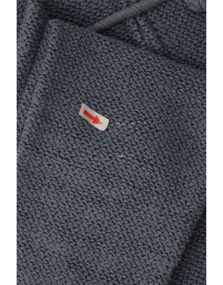 Maglione con cappuccio e zip da donna Weird Fish UK 12 Cotone blu medio