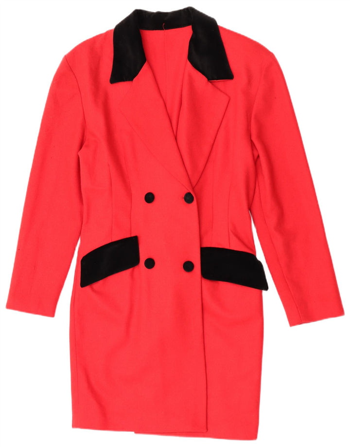 Giacca blazer lunga da donna leggendaria del 1957 IT 44 Colorblock rosso medio