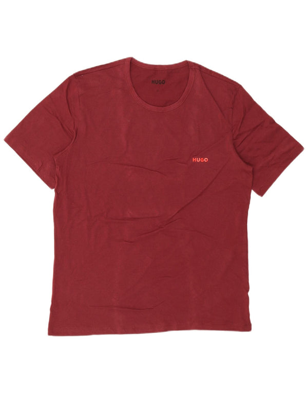 T-shirt da uomo Hugo Boss Top XL in cotone bordeaux