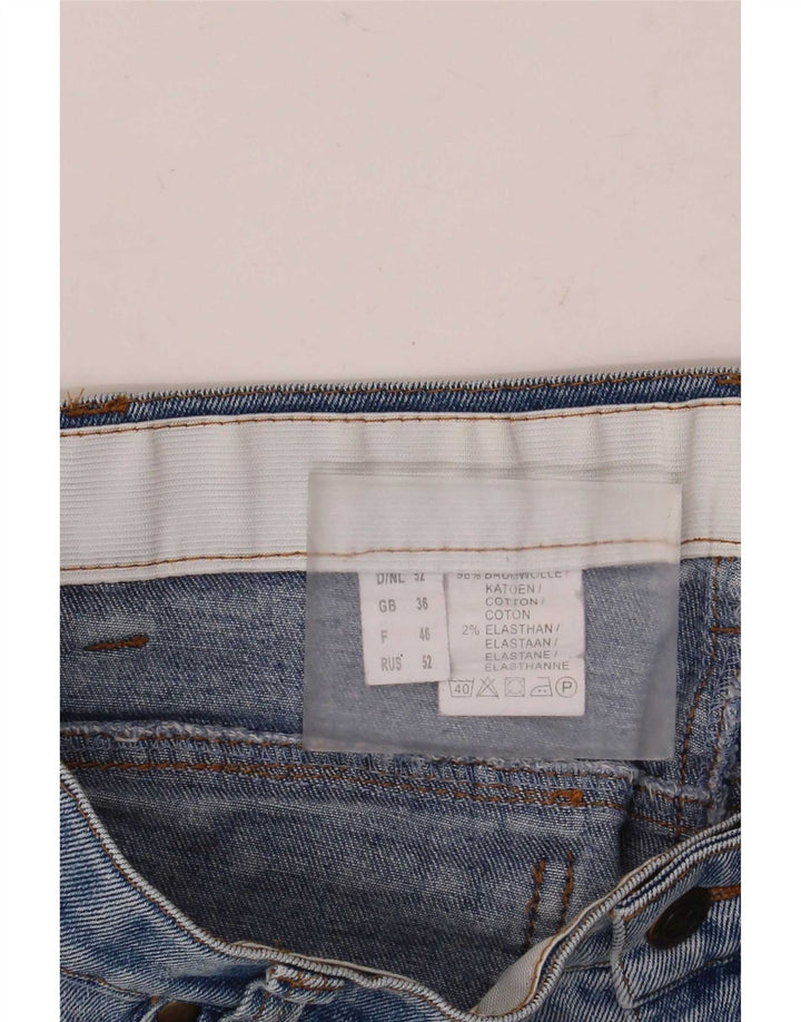 Jeans dritti da uomo vintage W36 L32 in cotone blu
