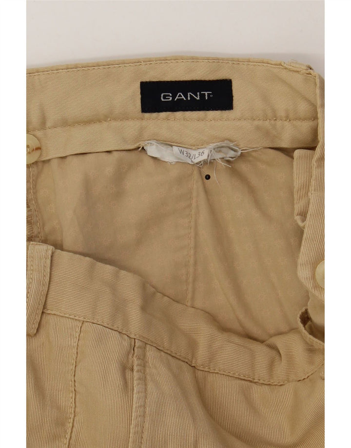 GANT Mens Straight Suit Trousers W32 L28 Beige Vintage Gant and Second-Hand Gant from Messina Hembry 