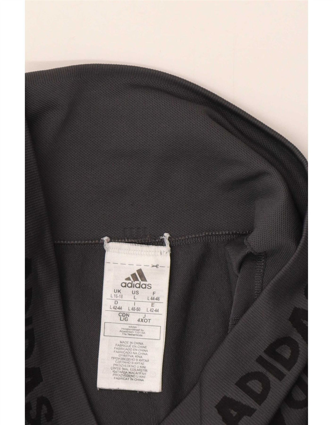 Leggings grafici Adidas da donna UK 16/18 Grande poliestere grigio