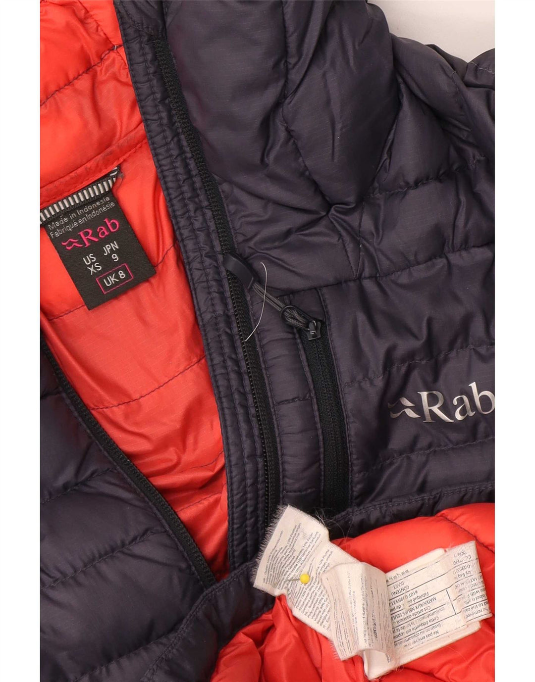 Giacca imbottita con cappuccio da donna Rab UK 8 Small Blu Navy in poliammide