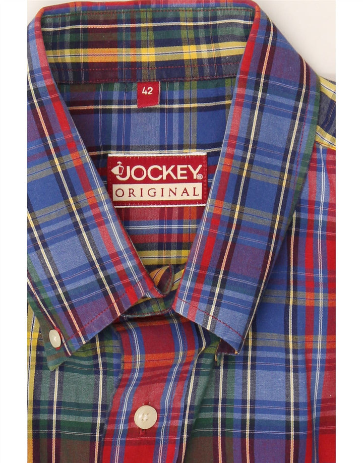 JOCKEY Mens Shirt Size 42 Large Multicoloured Check Vintage Jockey and Second-Hand Jockey from Messina Hembry 