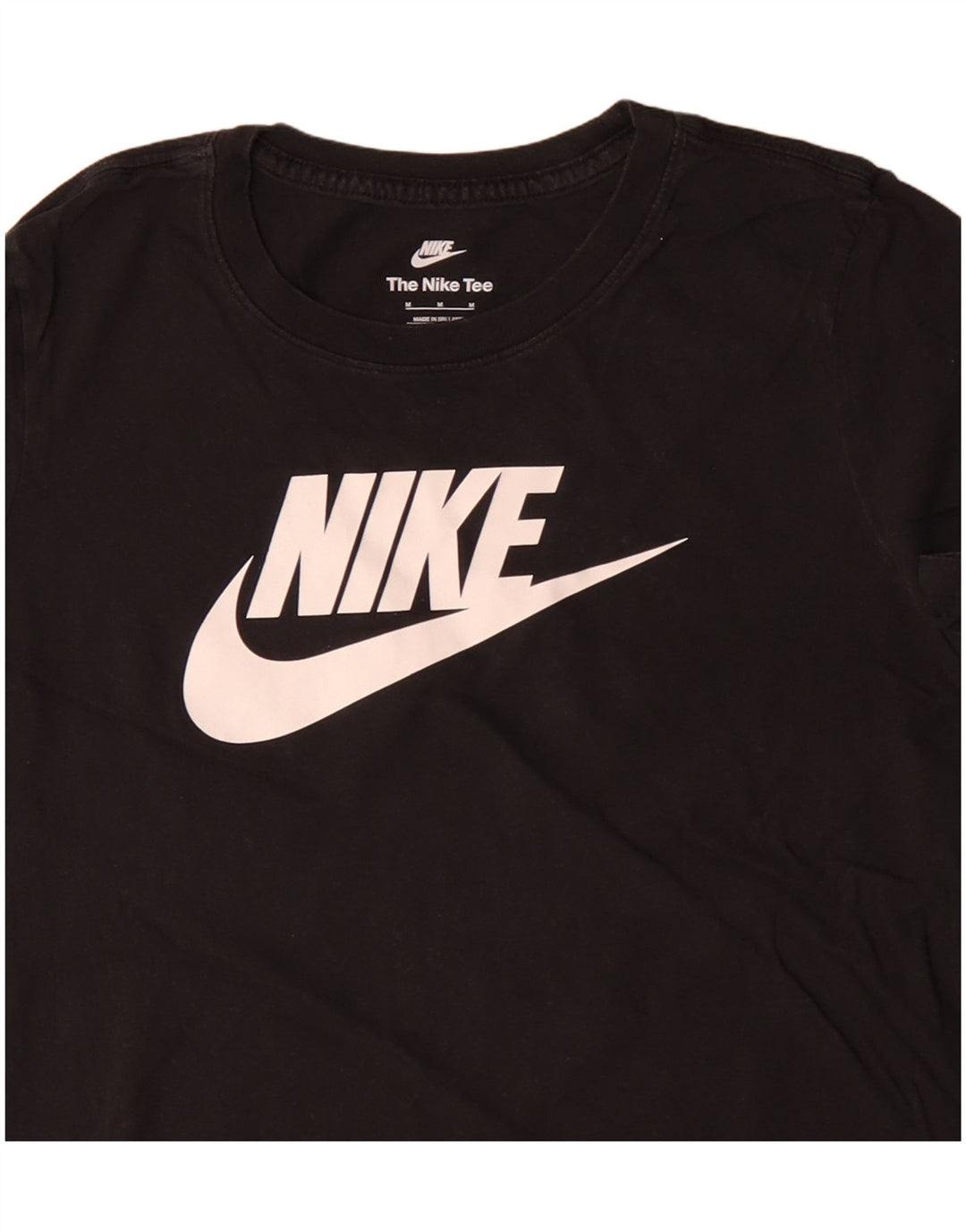 T-shirt grafica da donna NIKE Top UK 12 cotone medio nero