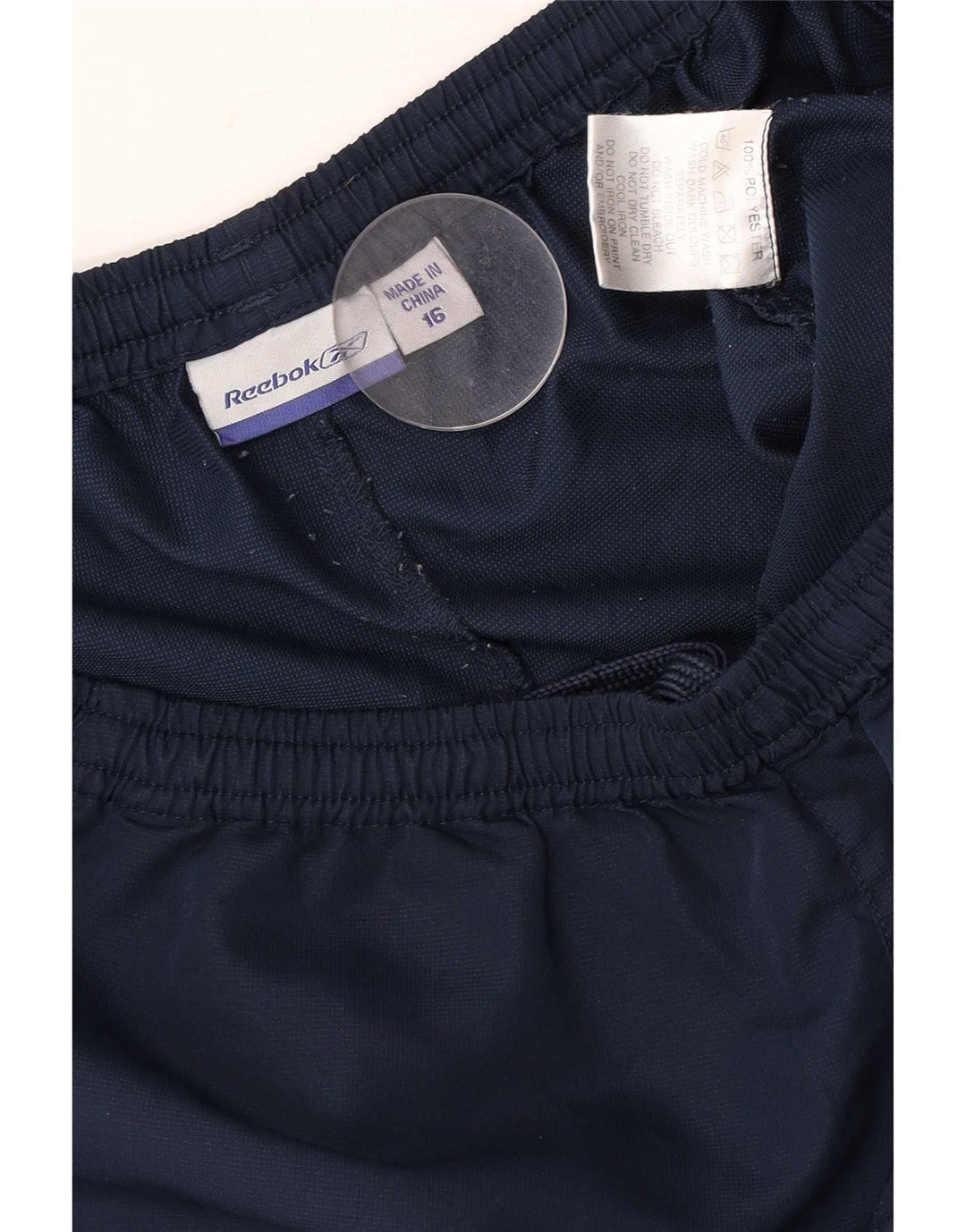 Pantaloni della tuta da ragazzo Reebok 15-16 anni in poliestere blu navy