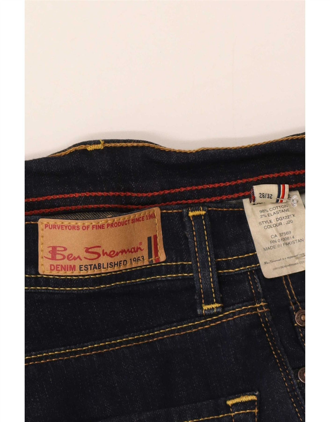 Jeans bootcut da donna Ben Sherman W28 L32 cotone blu navy