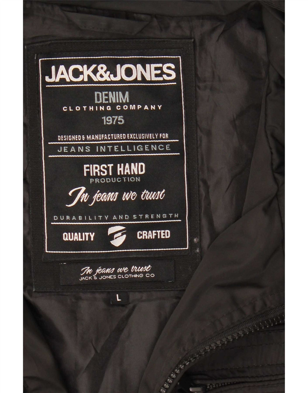 Jack & Jones Giacca militare da uomo UK 40 Large Nero Poliestere