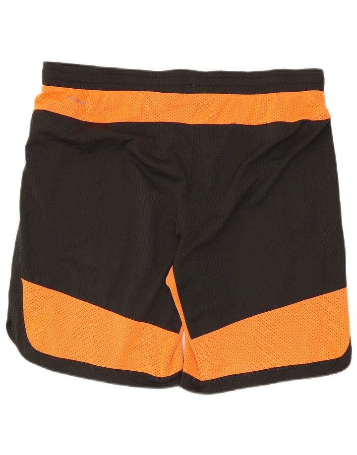 Pantaloncini sportivi grafici da uomo Reebok, poliestere color block arancione medio