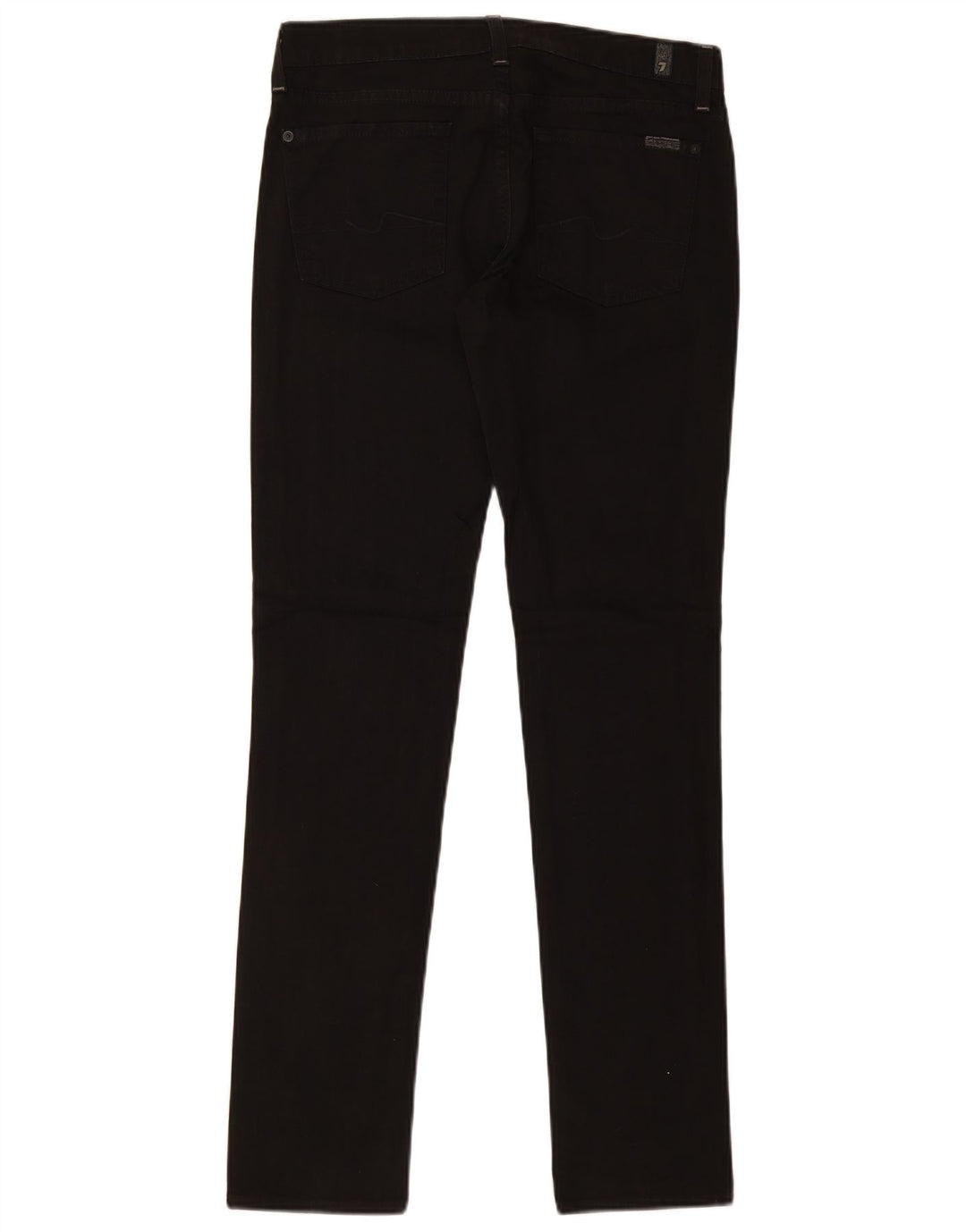 7 FOR ALL MANKIND Jeans slim da donna W29 L33 Cotone nero