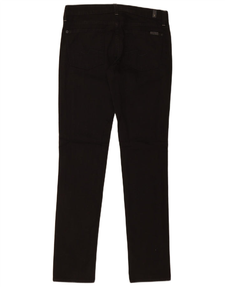 7 FOR ALL MANKIND Jeans slim da donna W29 L33 Cotone nero