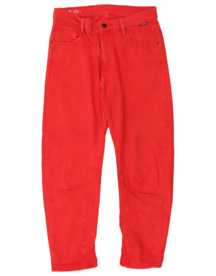 Jeans cropped da uomo G-Star 3D Arc W25 L25 cotone rosso