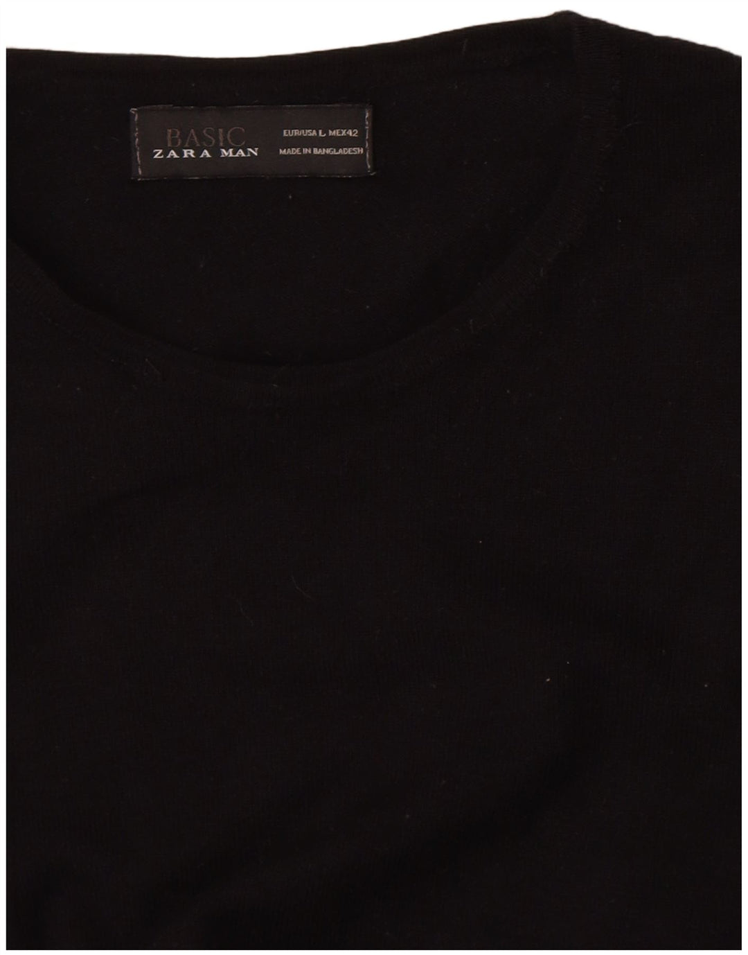 Maglione maglione girocollo da uomo Zara grande nero