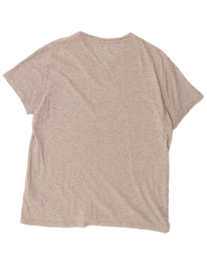 TOMMY HILFIGER T-shirt da uomo Top Large in cotone grigio
