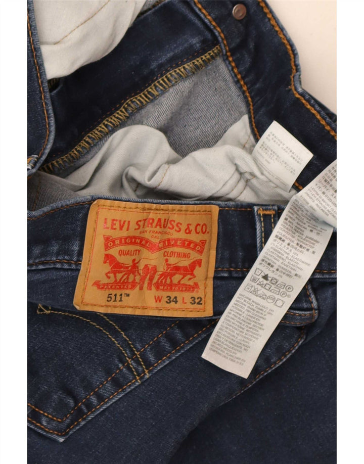 Jeans Levi's Uomo 511 Slim W34 L32 Cotone Blu