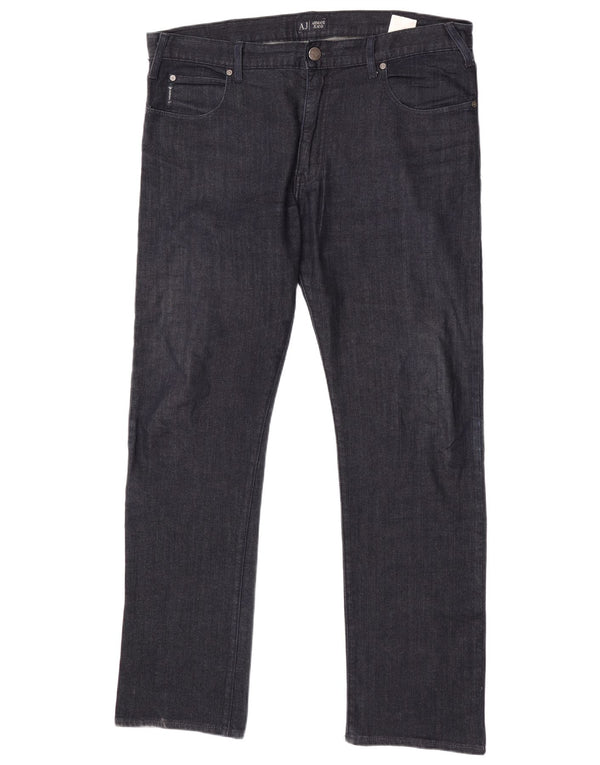 Jeans dritti da uomo ARMANI W40 L34 cotone blu navy