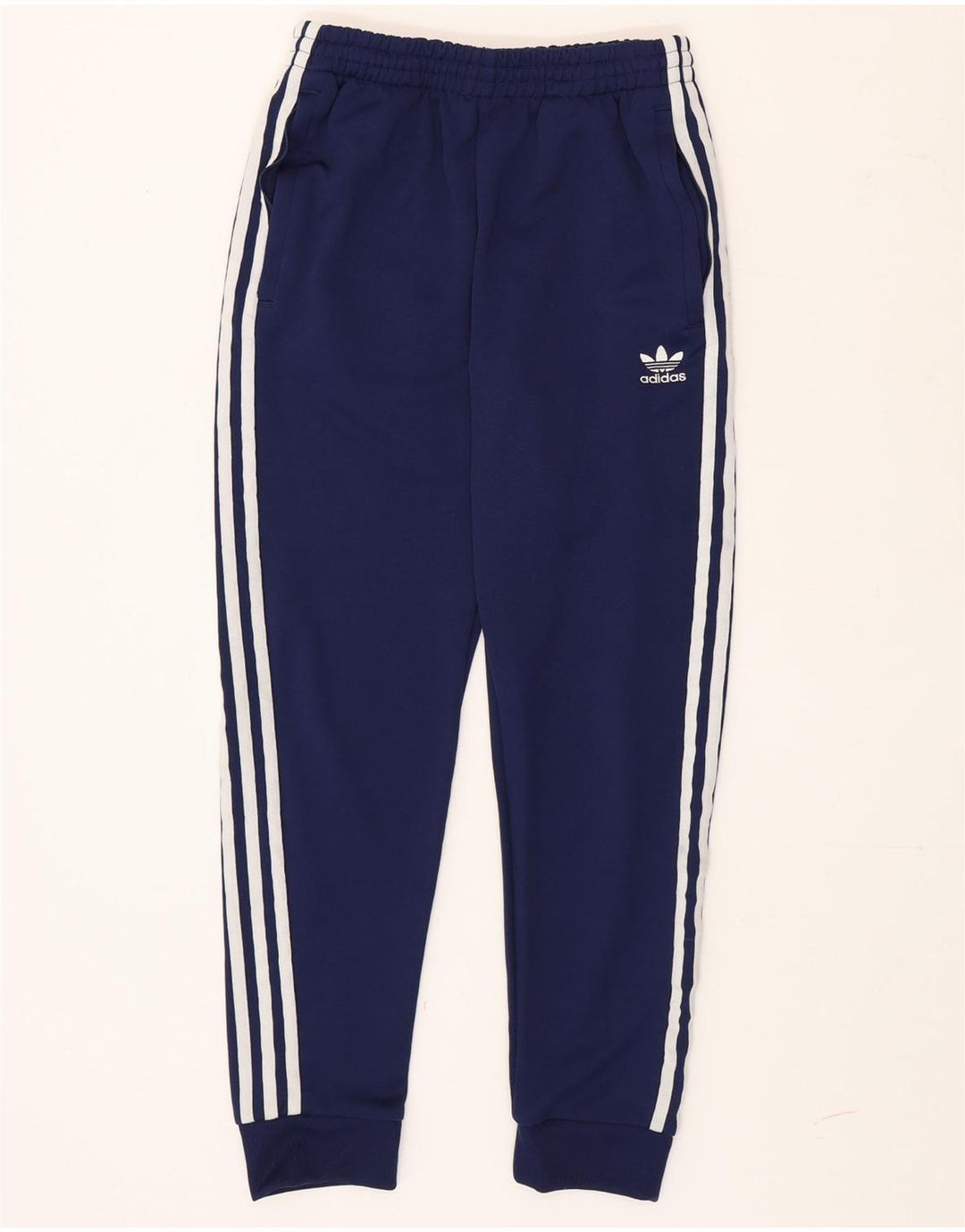 Pantaloni da tuta da uomo Adidas Joggers piccoli in poliestere blu navy