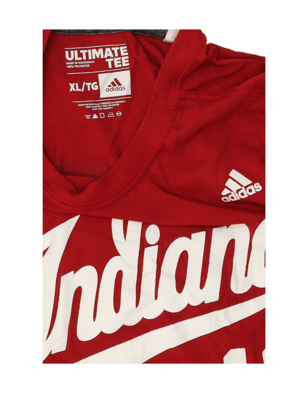 T-shirt grafica Adidas da uomo Indiana Top XL rosso poliestere