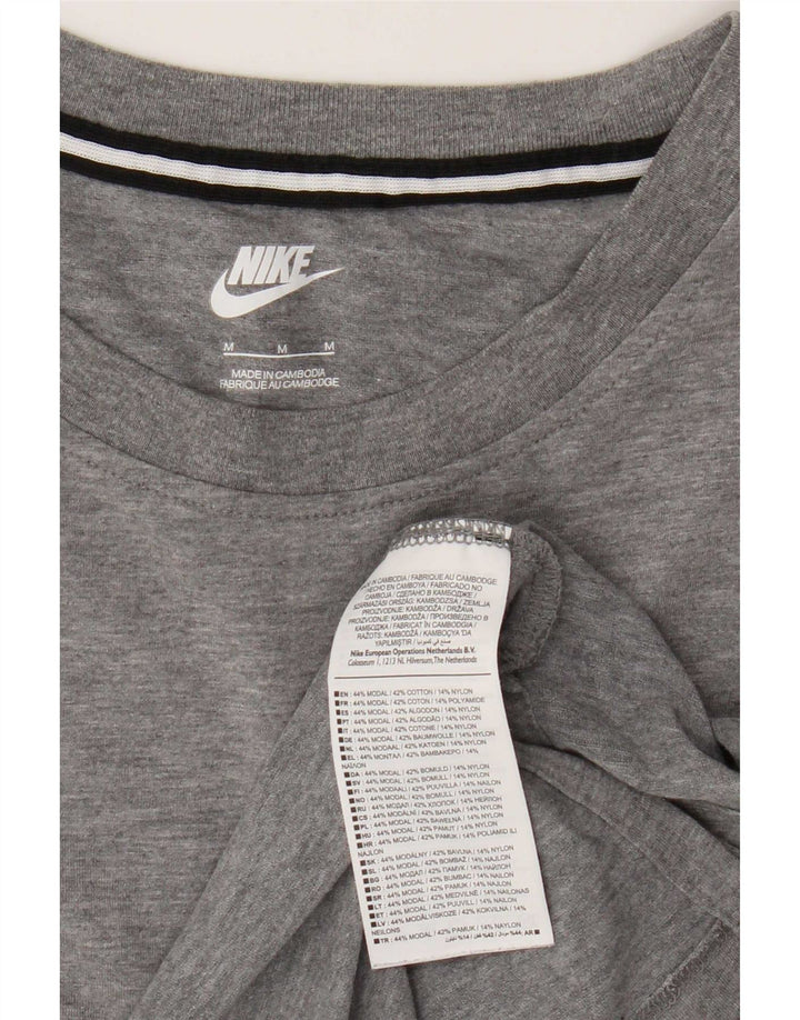 T-shirt da donna Nike Top UK 14 grigio medio chiazzato modal