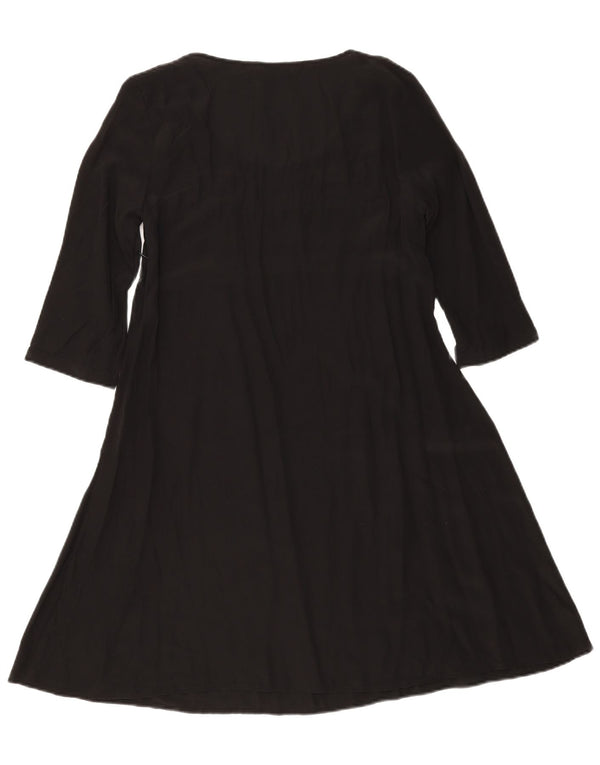 Abito a trapezio a maniche lunghe da donna Kookai UK 12 medio nero