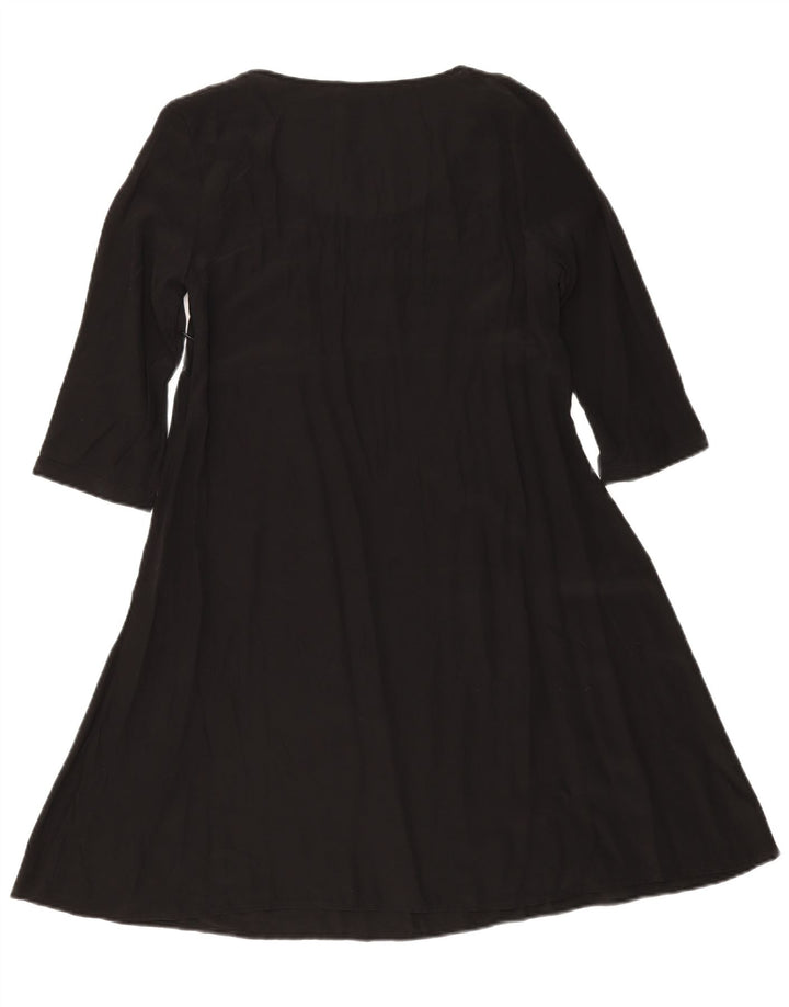 Abito a trapezio a maniche lunghe da donna Kookai UK 12 medio nero