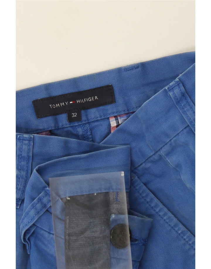 Pantaloncini chino da uomo Tommy Hilfiger W32 cotone blu medio