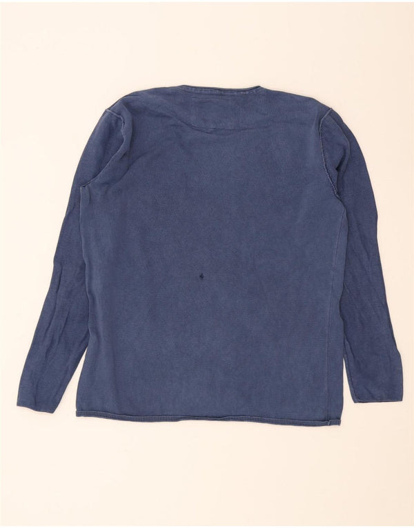 Maglione maglione girocollo da uomo Quiksilver XL in cotone blu navy