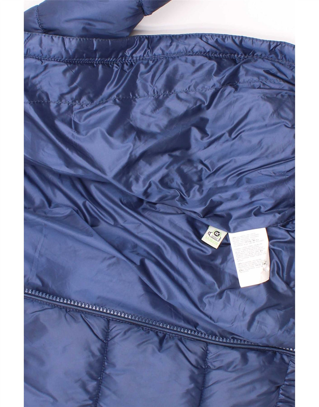 Giacca imbottita con cappuccio vintage da ragazzo 5-6 anni in poliestere blu navy