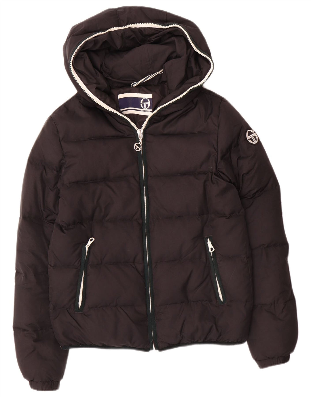 Giubbotto Imbottito con Cappuccio Donna Sergio Tacchini IT 44 Medium Nero Poliestere