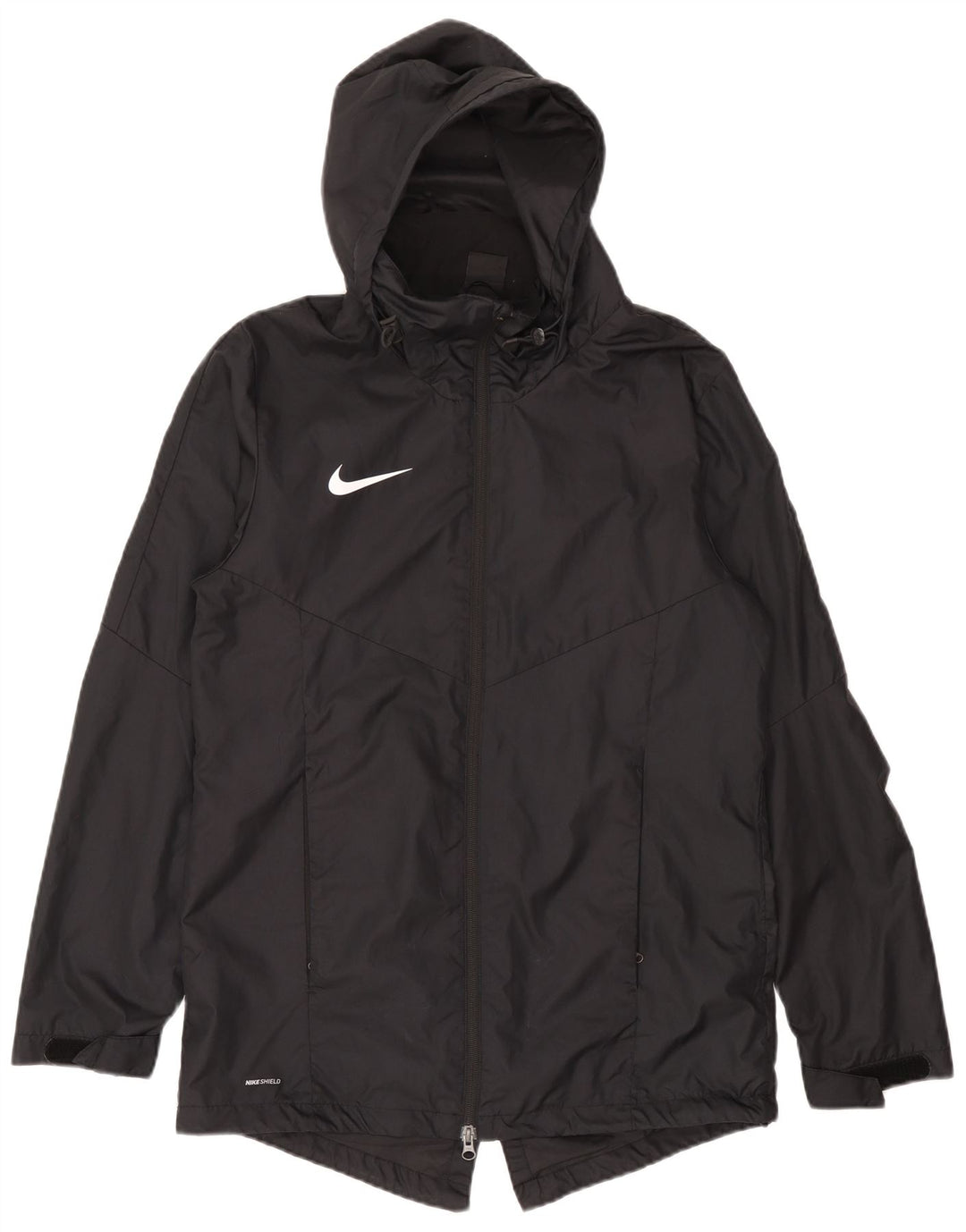 Giacca antipioggia con cappuccio Nike Dri Fit da uomo UK 38 medio nero poliestere