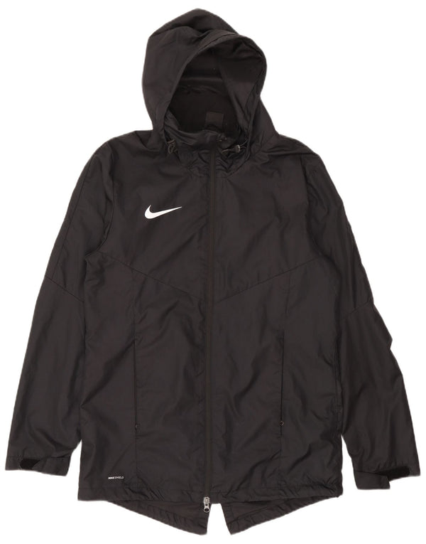 Giacca antipioggia con cappuccio Nike Dri Fit da uomo UK 38 medio nero poliestere