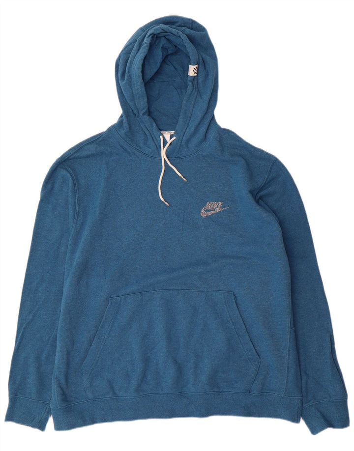 Felpa con cappuccio da uomo Nike 2XL cotone blu