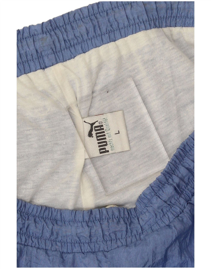 Pantaloni da tuta da uomo Puma Large Blu Colourblock in poliammide