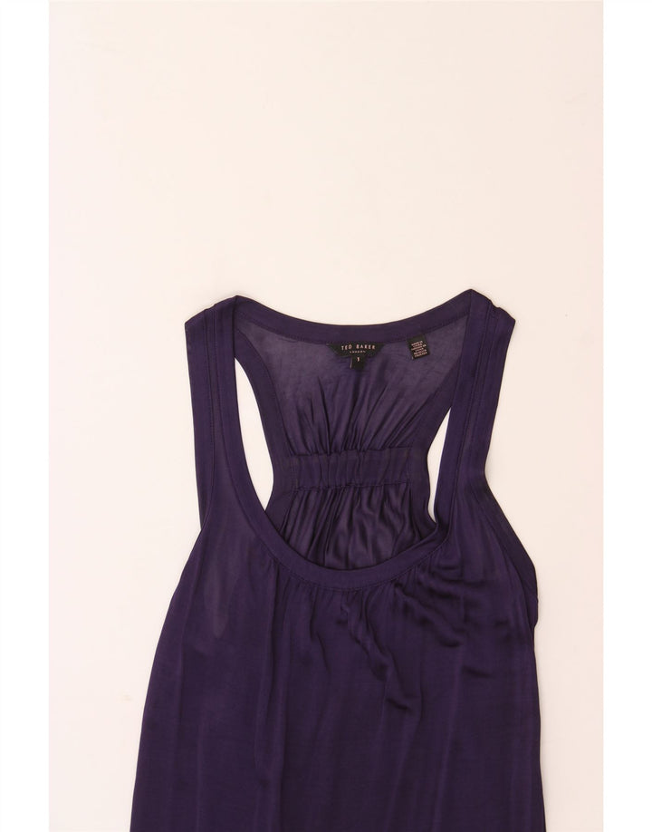 TED BAKER Womens Vest Top Size 1 XS Purple Viscose Vintage Ted Baker and Second-Hand Ted Baker from Messina Hembry 