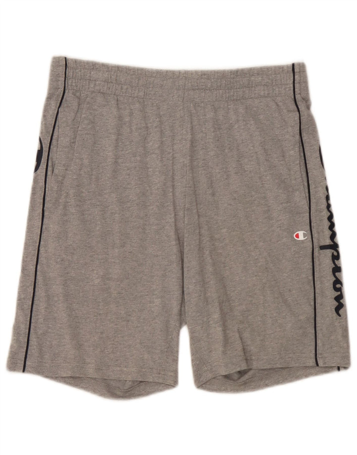 Pantaloncini sportivi grafici da uomo Champion piccoli in cotone grigio