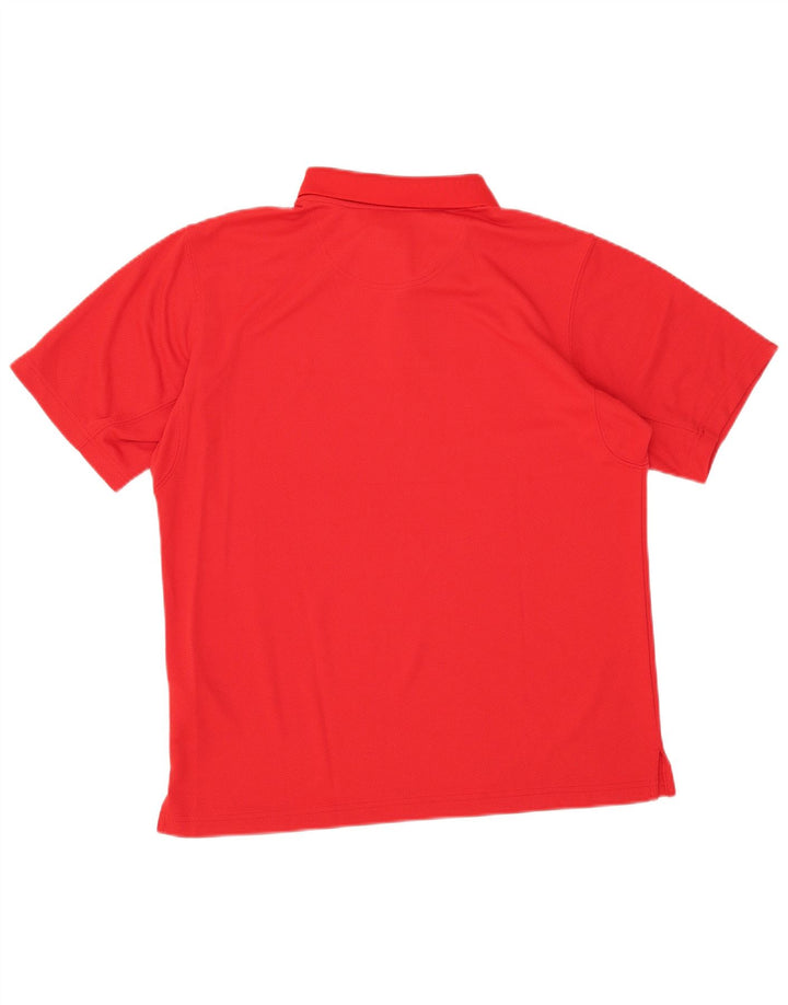 Polo Columbia Omni-Shade da uomo grande rossa in poliestere