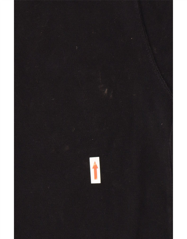 Polo Reebok da uomo grande in cotone nero