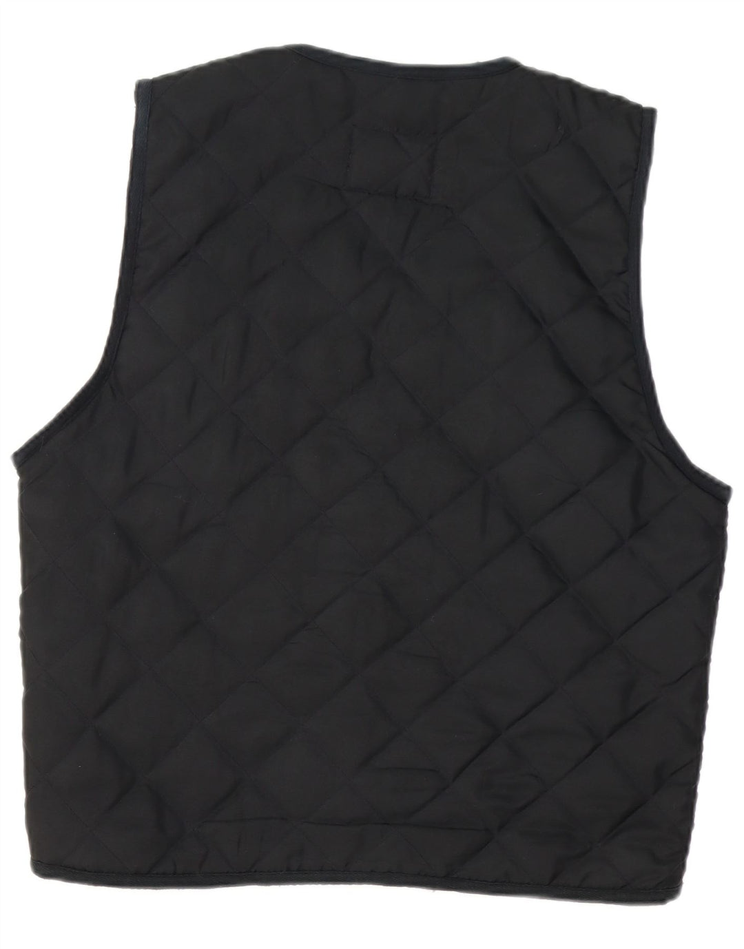 Gilet trapuntato da donna Mauritius UK 16 grande poliestere nero