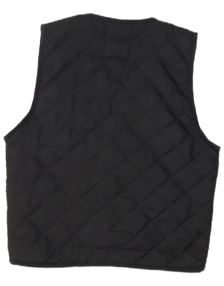 Gilet trapuntato da donna Mauritius UK 16 grande poliestere nero