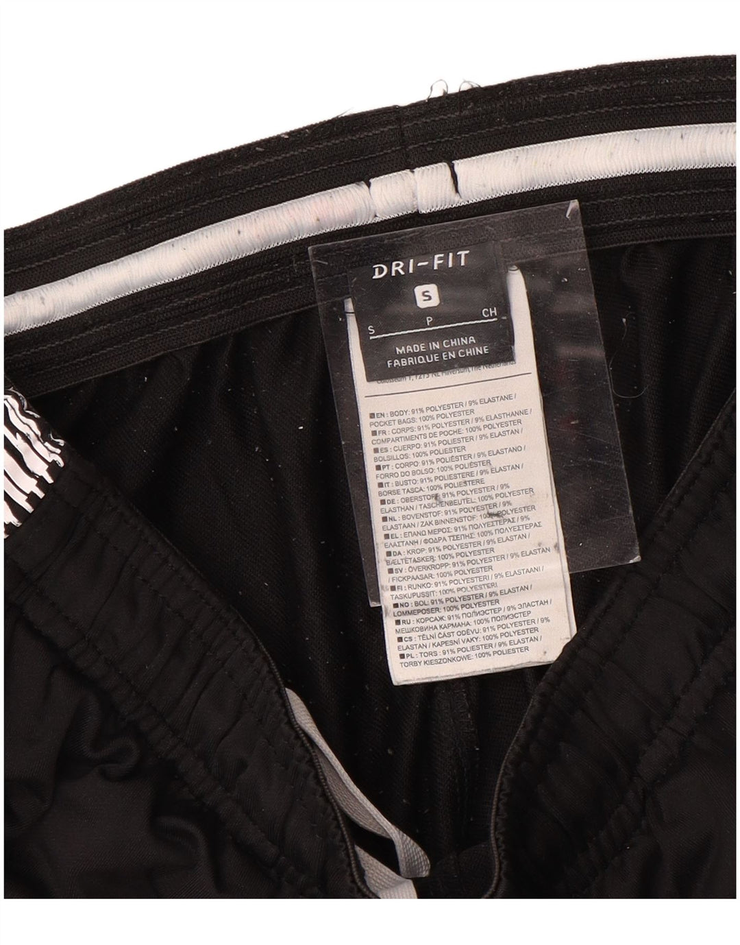 Pantaloni da tuta con grafica NIKE Dri Fit da uomo Small Black Colourblock