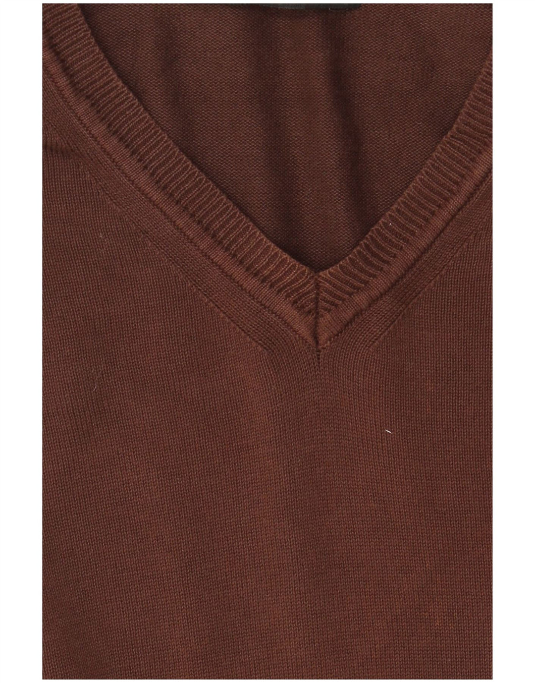 Maglione Zara da uomo con scollo a V XL in cotone marrone
