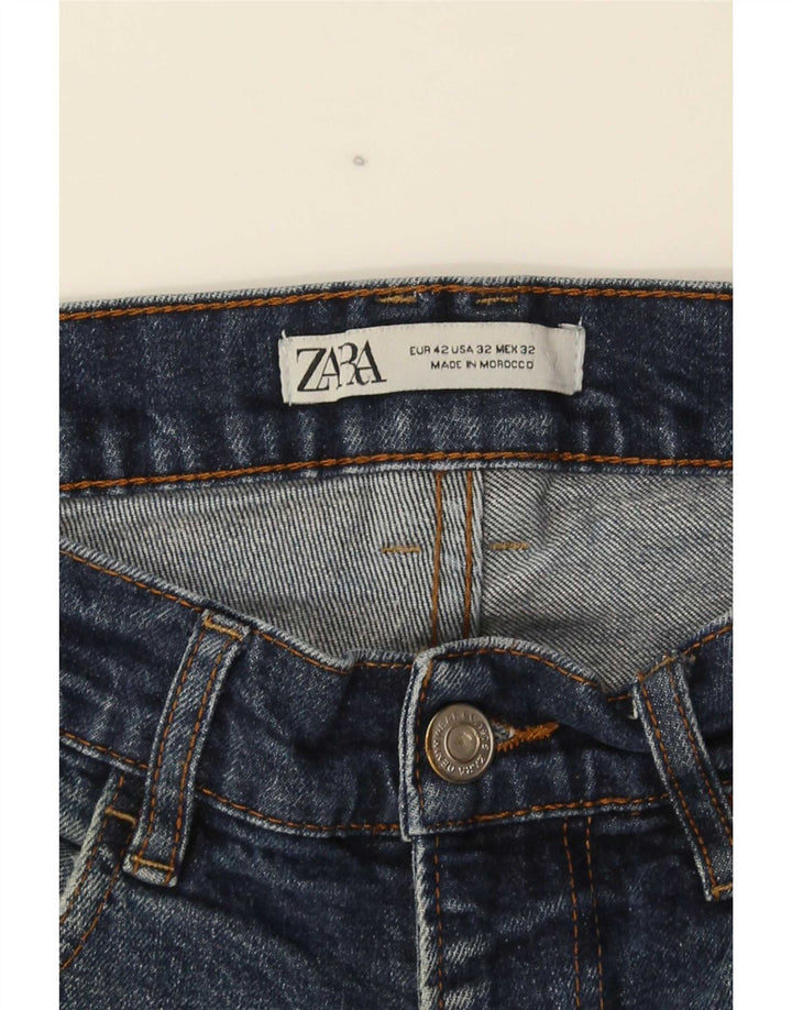 Jeans slim da uomo Zara EU42 Large W32 L28 Blu navy