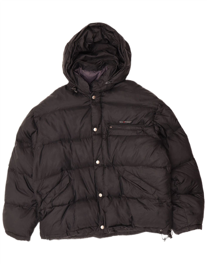 Giacca imbottita con cappuccio da uomo Energie UK 42 XL Nera