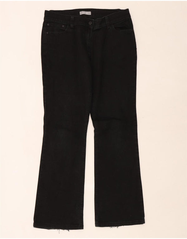 Jeans Bootcut da donna Marks & Spencer UK 14 Large W32 L30 Cotone nero