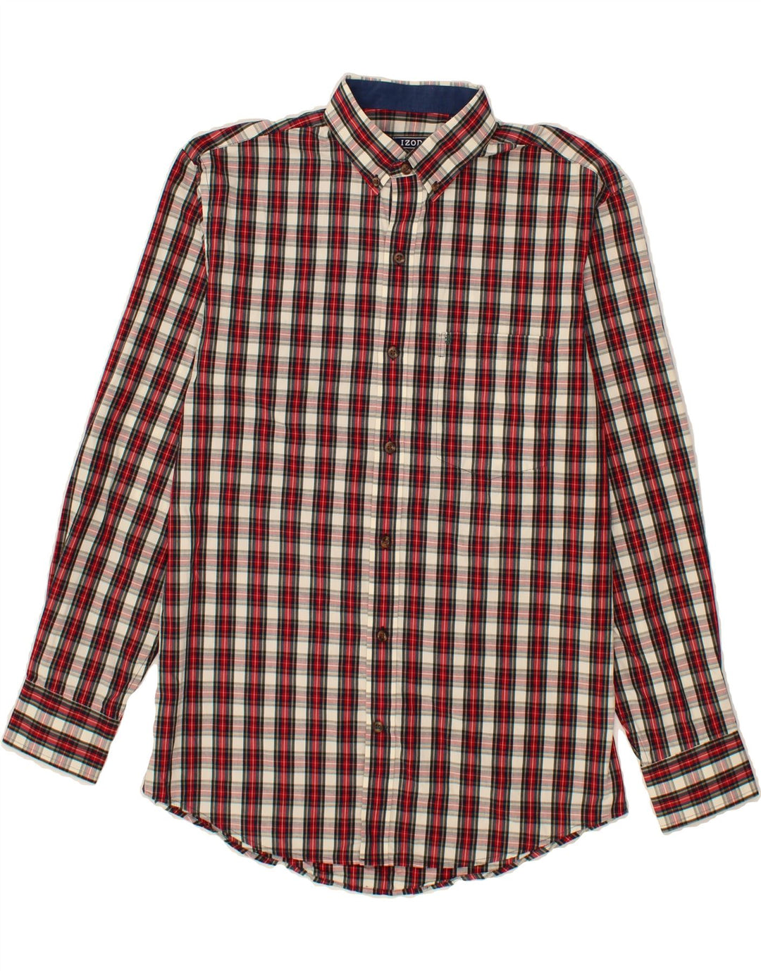 IZOD Mens Shirt Small Red Check Cotton Vintage Izod and Second-Hand Izod from Messina Hembry 