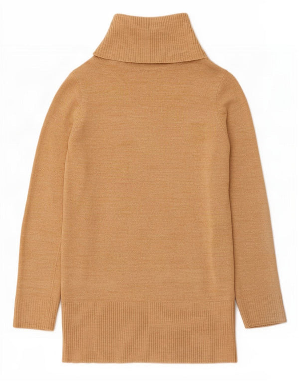 Maglione maglione a collo alto Marks & Spencer da donna UK 8 piccolo Beige