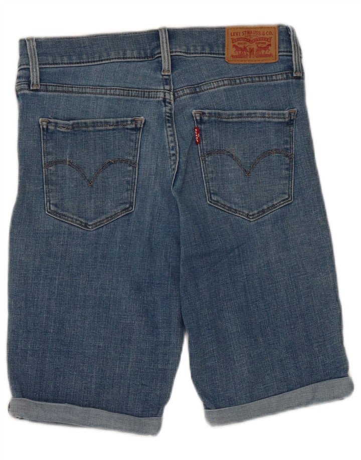 Pantaloncini di jeans da donna Levi's W26 piccoli in cotone blu